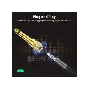 6.3 Mm Stereo Plug to 3.5 Mm Headphone Jack Adaptor Jack