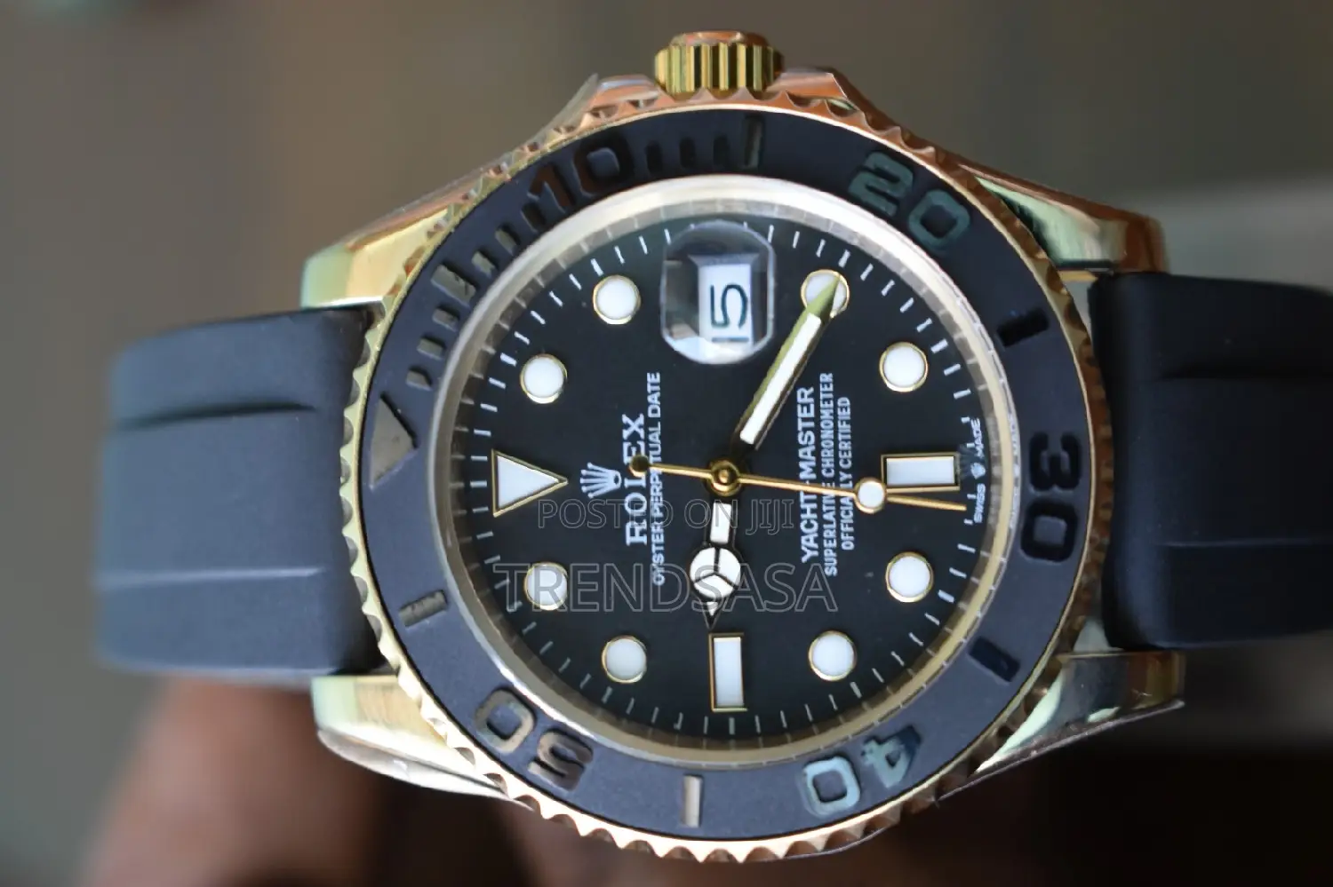 Rolex Yacht Master Rose Gold and Yellow Gold Rubber Straps