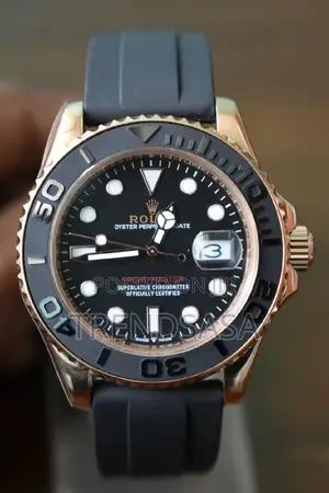 Rolex Yacht Master Rose Gold and Yellow Gold Rubber Straps