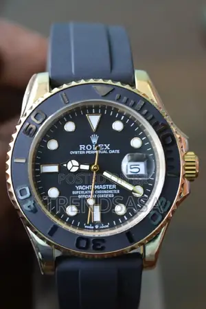 Rolex Yacht Master Rose Gold and Yellow Gold Rubber Straps