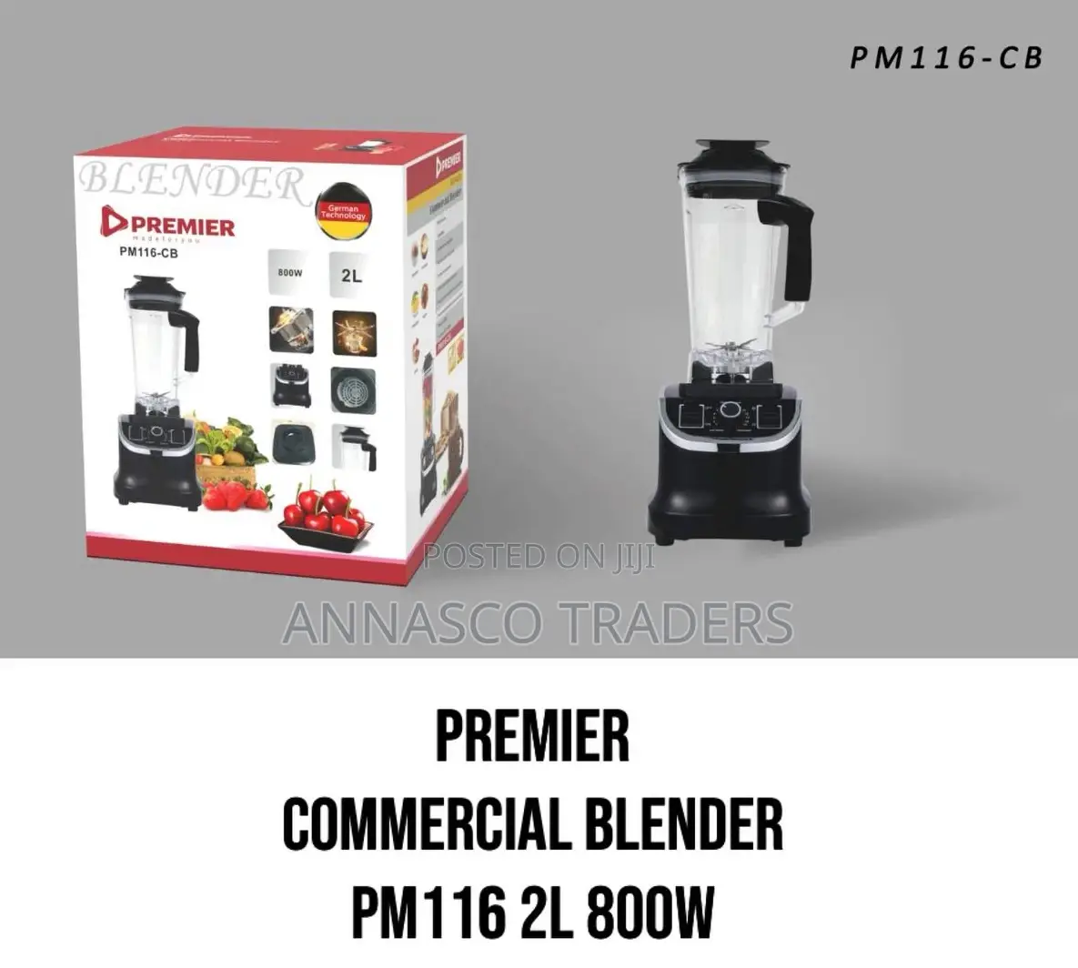 Premier Commercial Blender 2L 800W