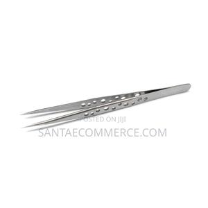 Straight Pointed Precision Tweezers With Holes - thumbnail 2