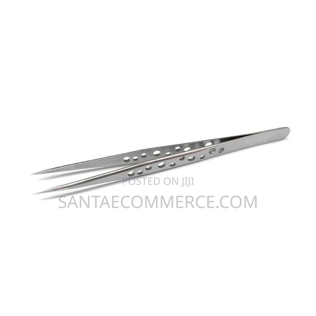 Straight Pointed Precision Tweezers With Holes - main view