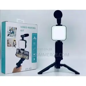 Video Making Kit With Tripod, Mic and Light