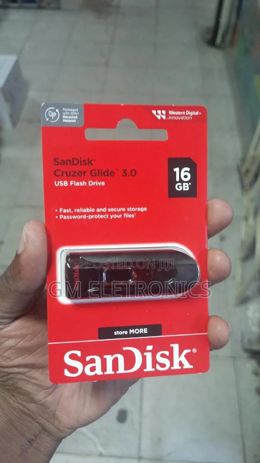 New 16gb Sandisk Gruzer Glide 3.0 Flash Drive.