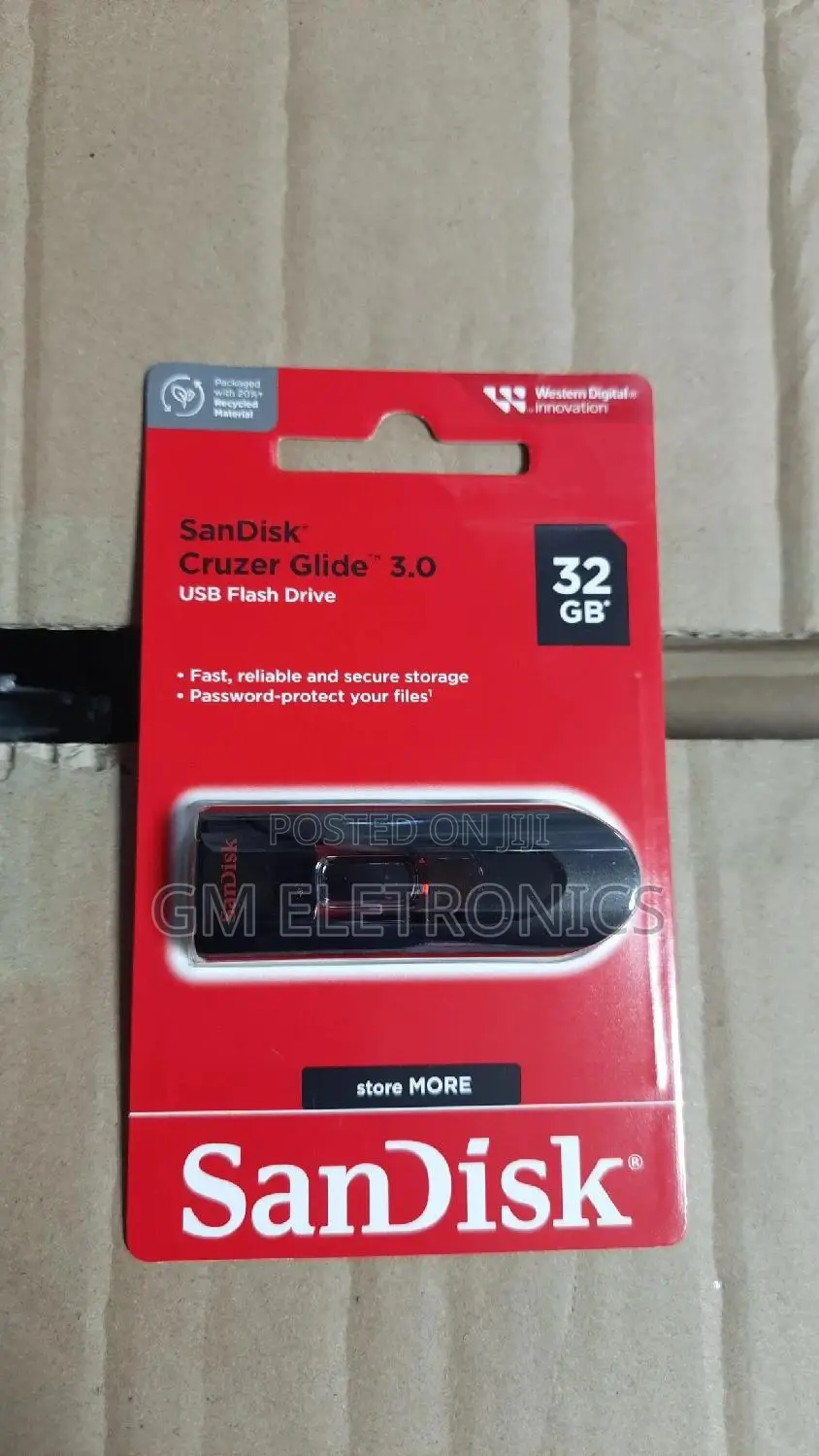 New 32gb Sandisk Gruzer Glide 3.0 Flash Drive.