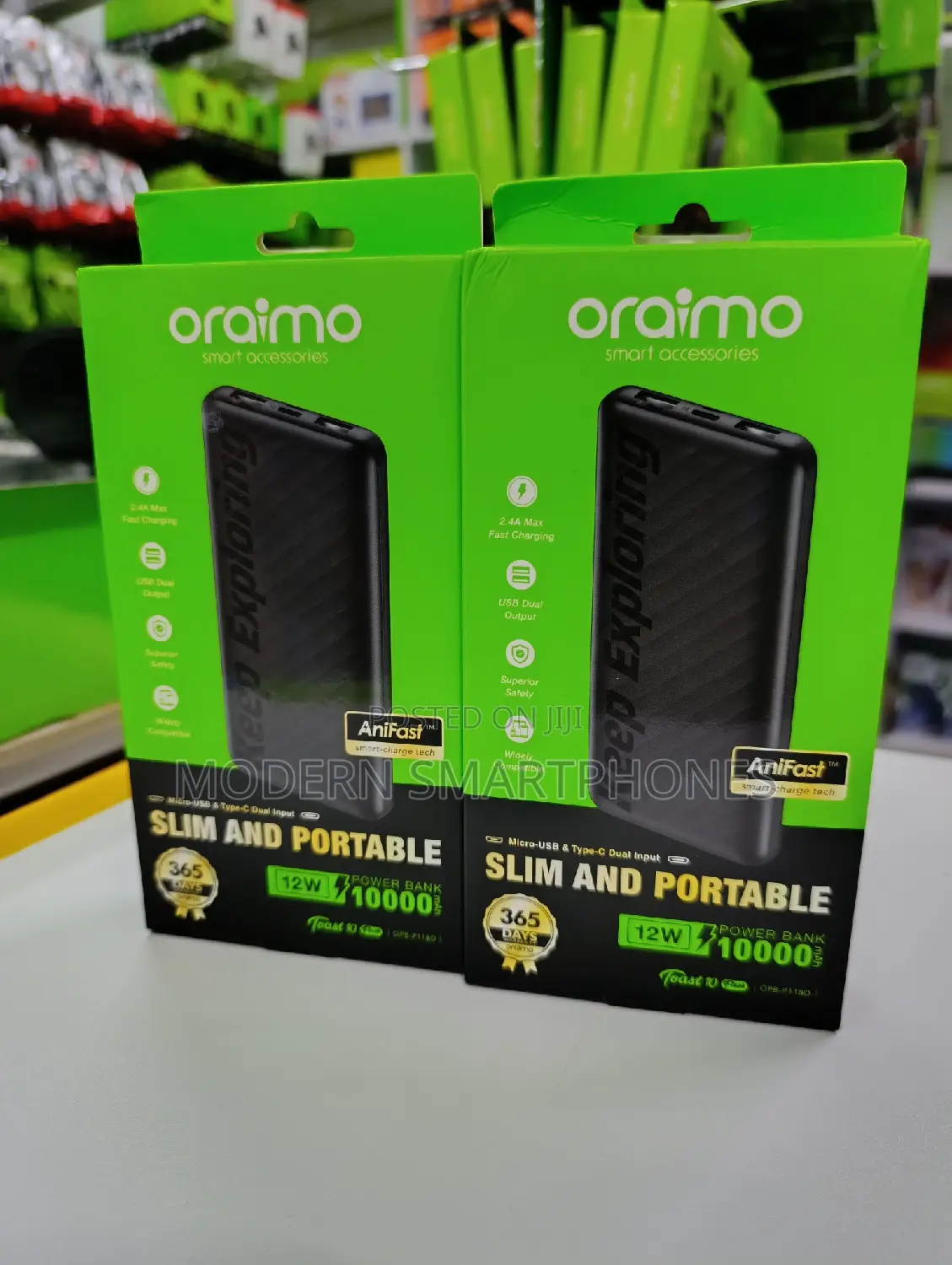 SLIM AND PORTABLE 10000mah Oraimo Powerbank