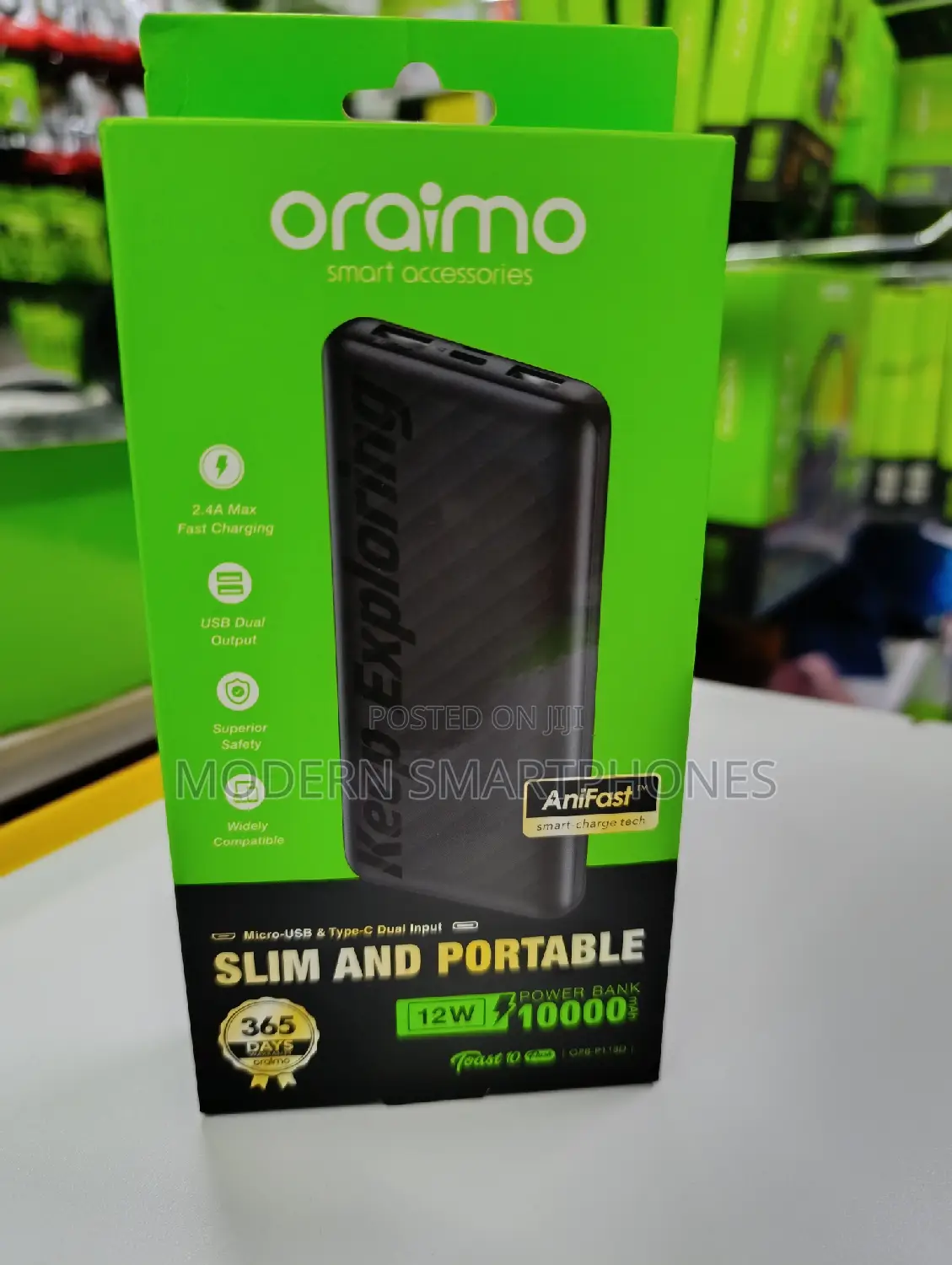SLIM AND PORTABLE 10000mah Oraimo Powerbank