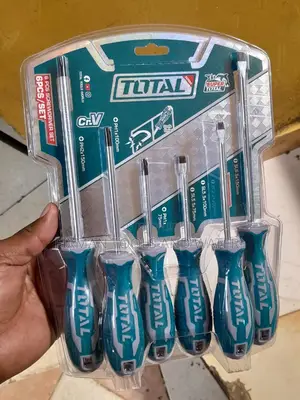 New Chrome Screw Driver Set 6pcs Star/ Flat