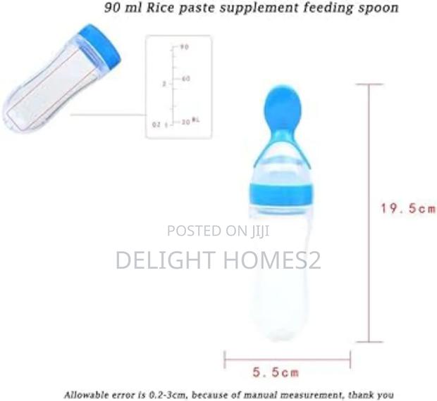Silicone Baby Feeding Bottle With Spoon Tip - thumbnail 3