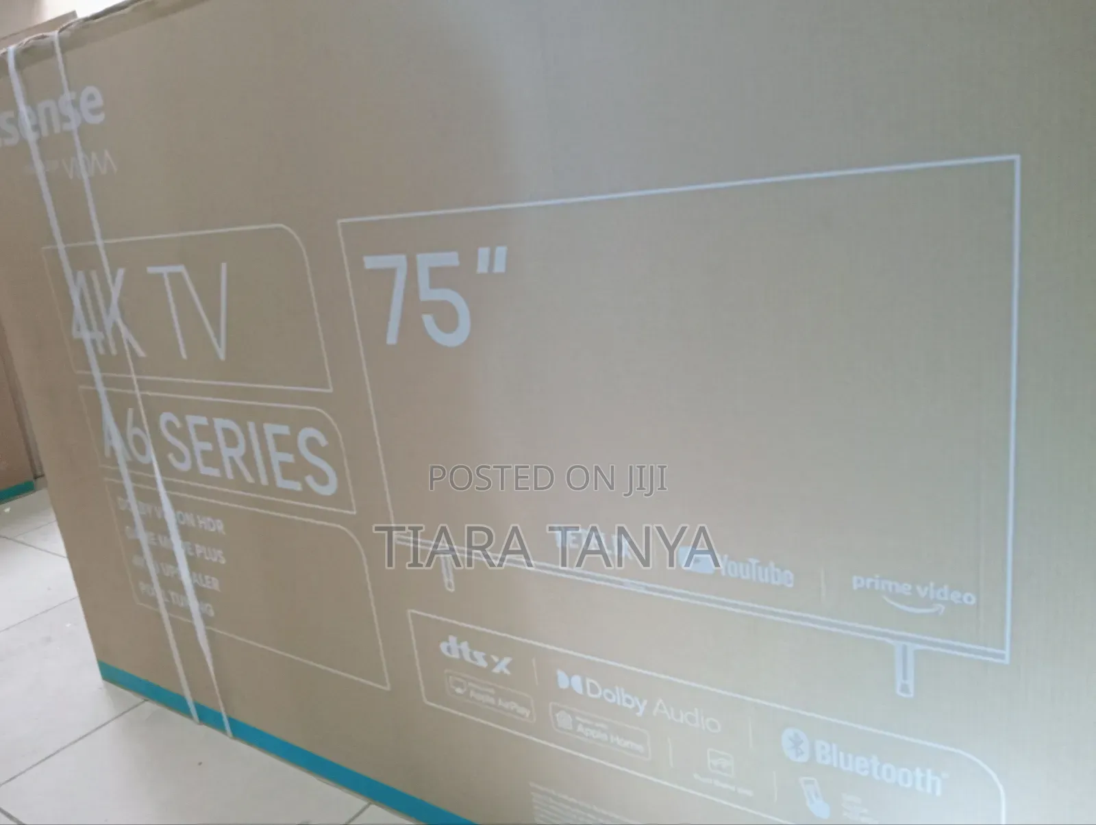 Hisense 75'' Frameless Ultra HD Smart Tv, Netflix- 75A6