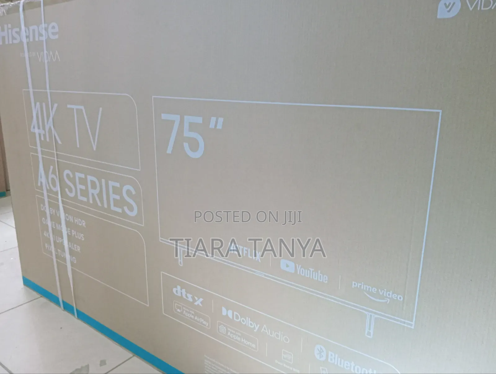 Hisense 75'' Frameless Ultra HD Smart Tv, Netflix- 75A6