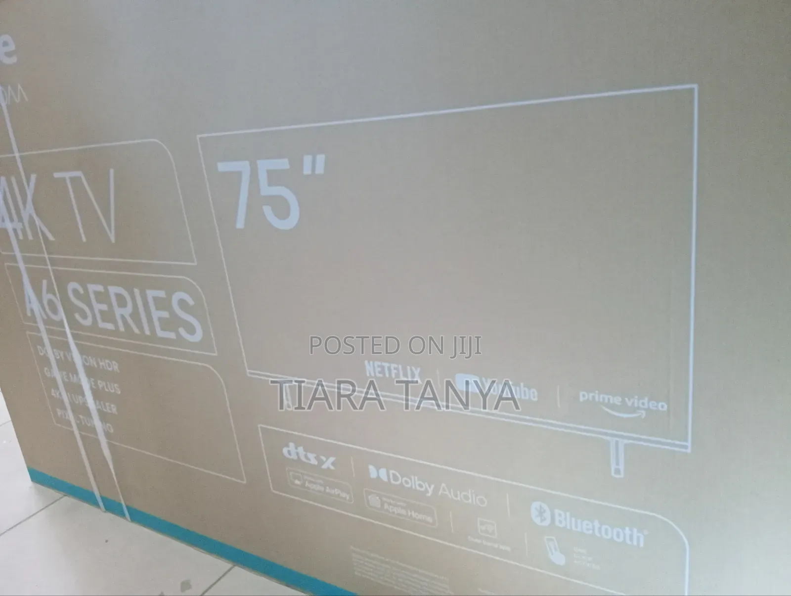 Hisense 75'' Frameless Ultra HD Smart Tv, Netflix- 75A6