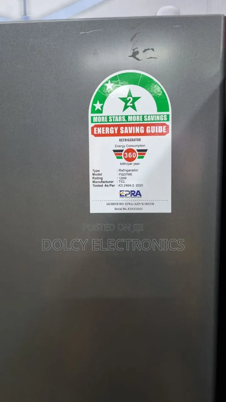 TCL P323TMS 280L Double Door Fridge-Frost Free