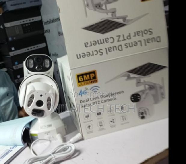 4g 6mp Ubox Dual Lens Dual Screen Solar PTZ Camera 00