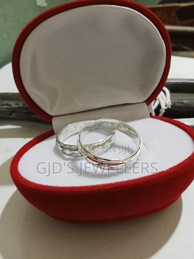 Customized 925 Sterling Silver Wedding Rings - main view