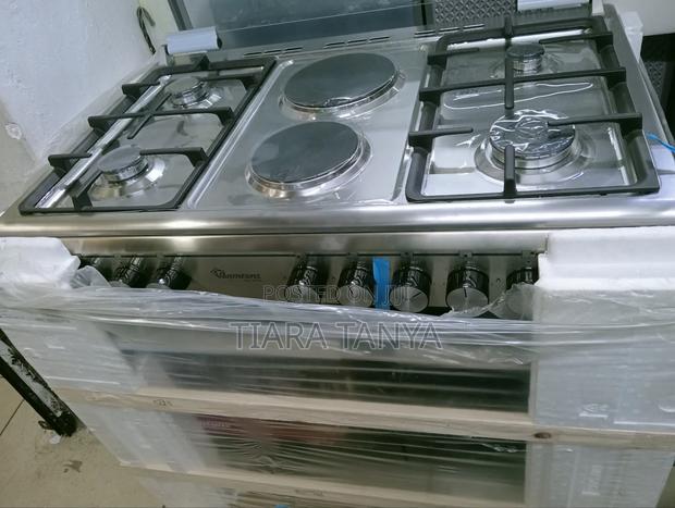 4gas + 2 Electric 90X60 INOX Cooker- Rf/498