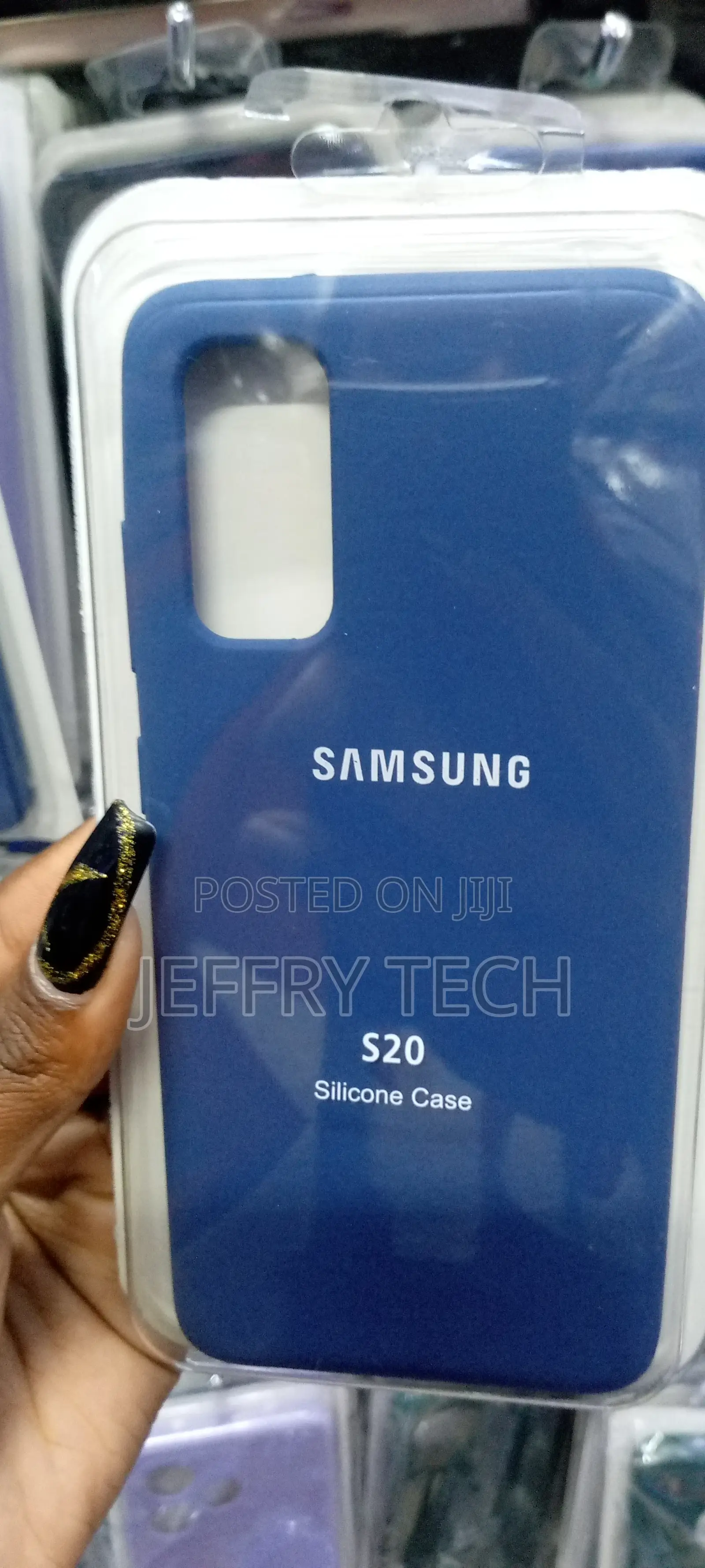 Soft Silicone Blue Case Cover for Samsung Galaxy S20