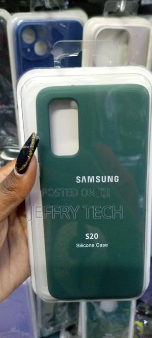 Soft Silicone Green Case Cover for Samsung Galaxy S20 MMM - thumbnail 2