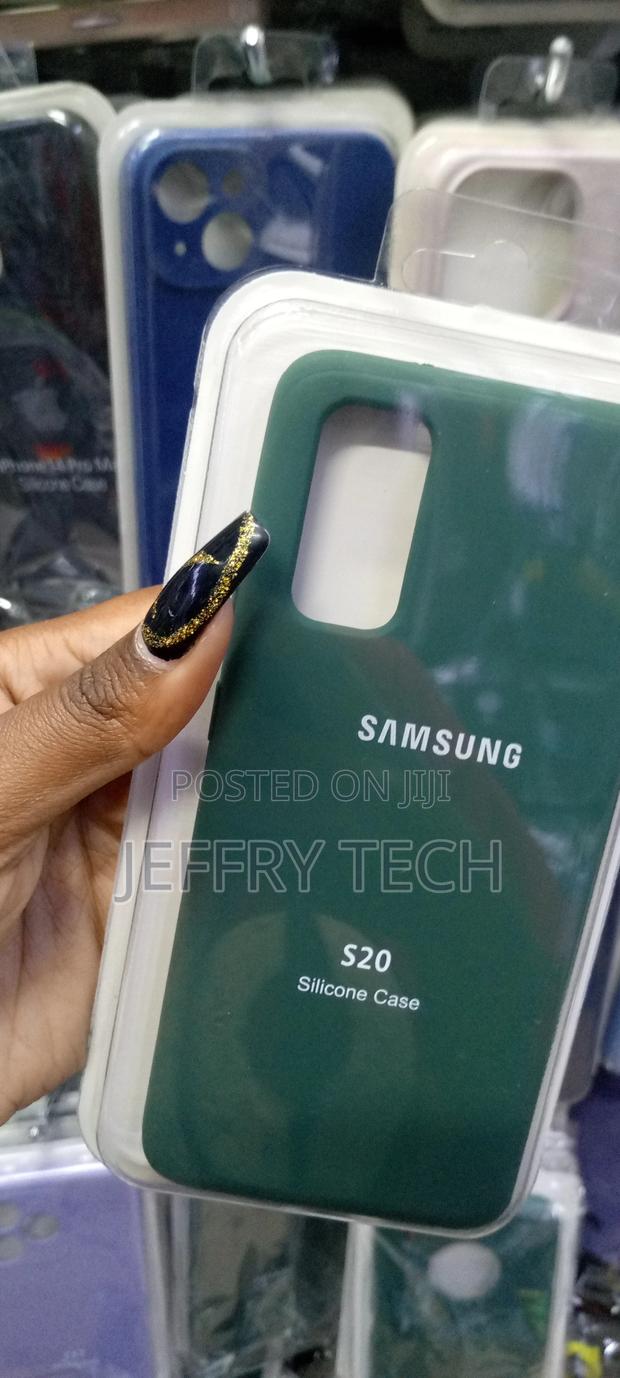 Soft Silicone Green Case Cover for Samsung Galaxy S20 MMM - thumbnail 3