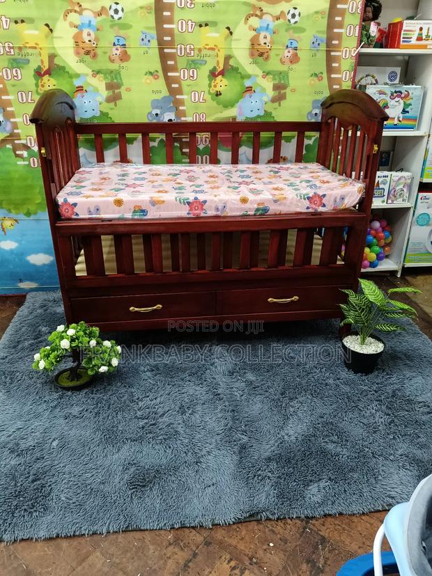 Mahogany Baby Cot / Baby Cot - thumbnail 3