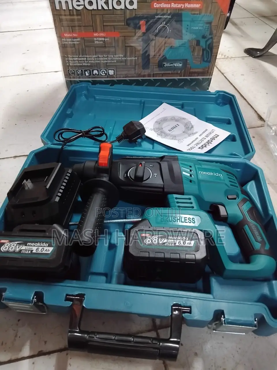 Meakida Cordless Rotary Hammer (88v)