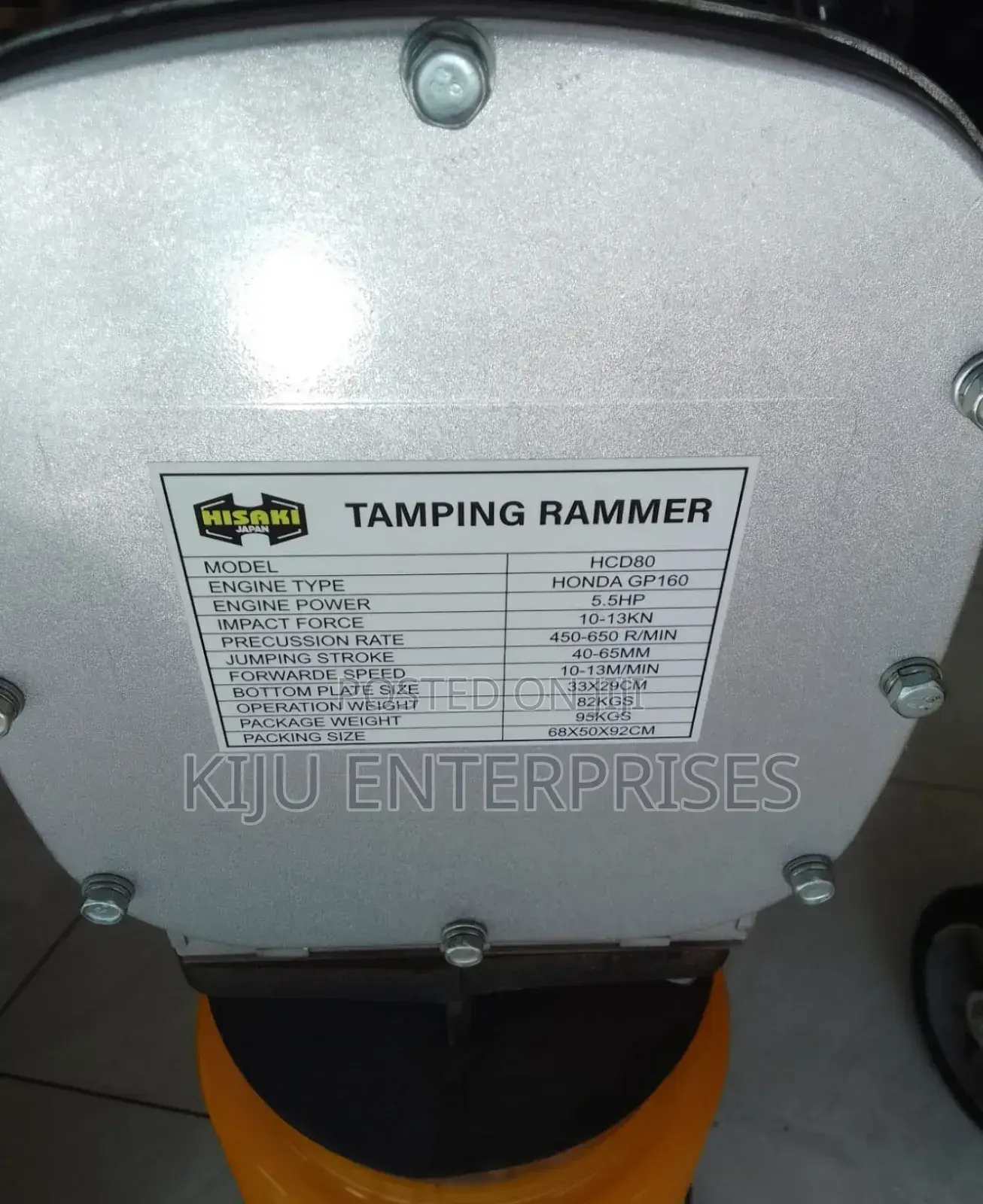 Tamping Rammer Gx160 Honda