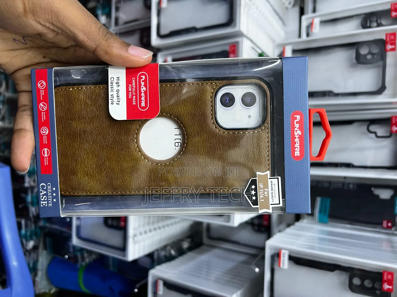 iPhone 11 Leather Case. Premium Slimline Back Genuine Leathe