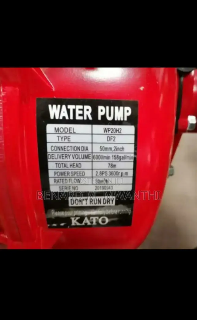 Kato 2 High Pressure Water Pump