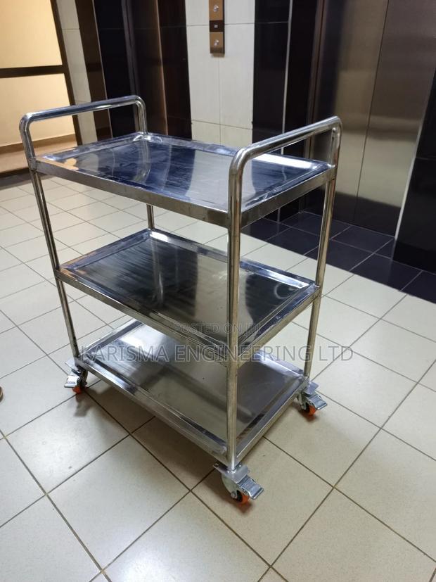 Three Tier Stainless Steel Trolley - main view