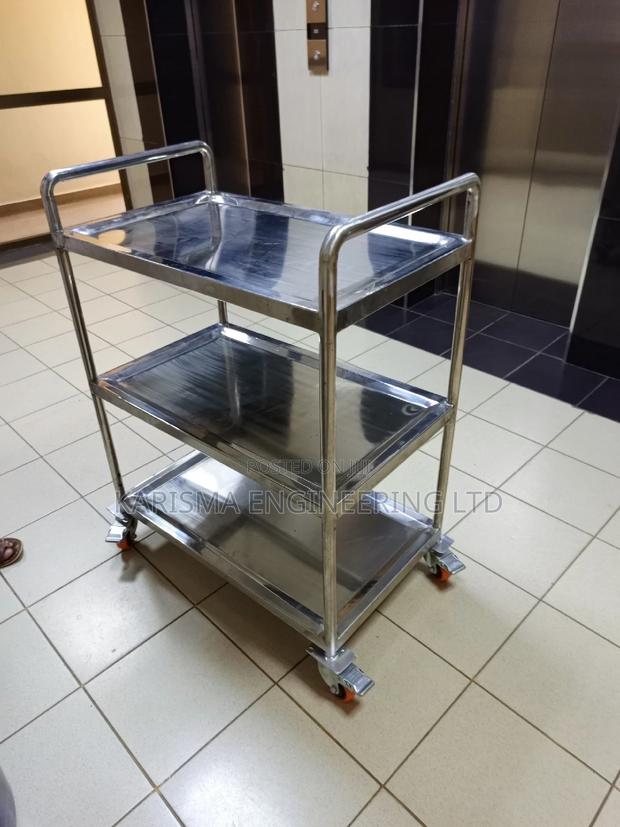 Three Tier Stainless Steel Trolley - main view