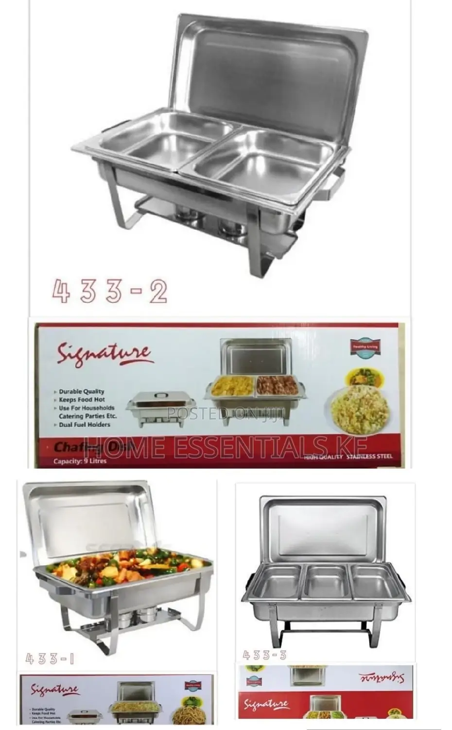 Signature Stainless Steel Chaffing Dish 9ltrs.