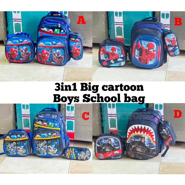 *Big Size 3in1 Cartoon Themed School Bags*