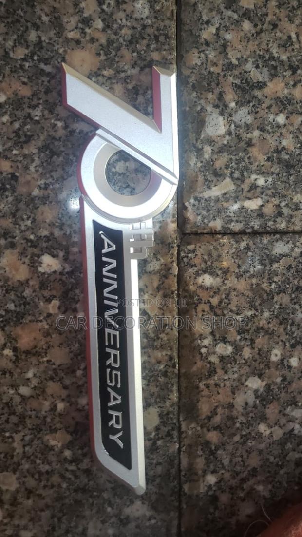 1pc Chrome 70th Anniversary Body Side Badge for Prado Cars
