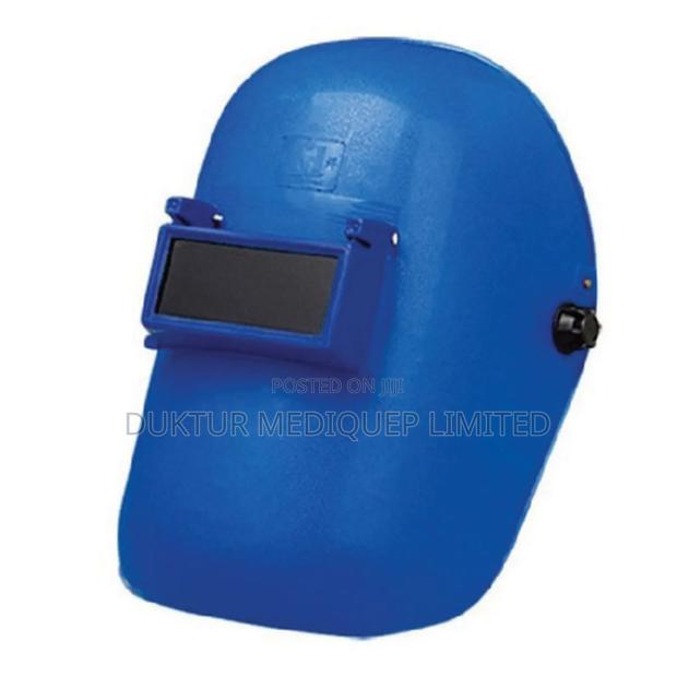 Welding Masks Blue Plastic Shield, With Handle,Tinted Window - main view