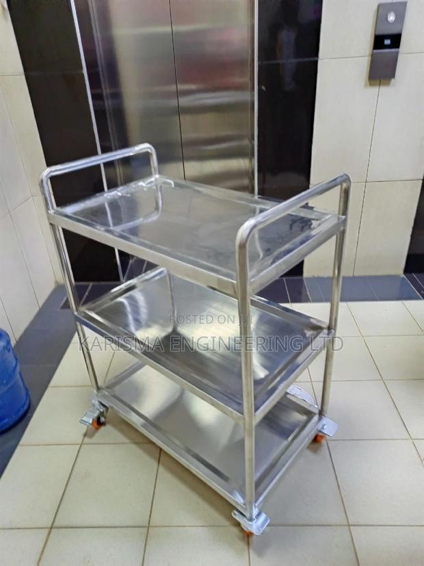Stainless Steel Three Tier Trolley - main view