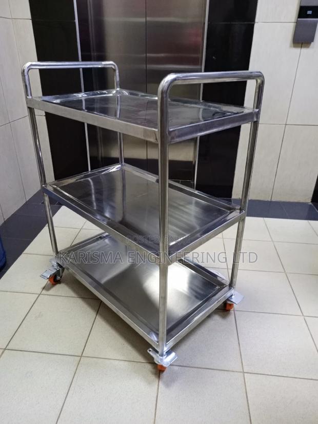 Stainless Steel 3 Tier Restaurant Trolley