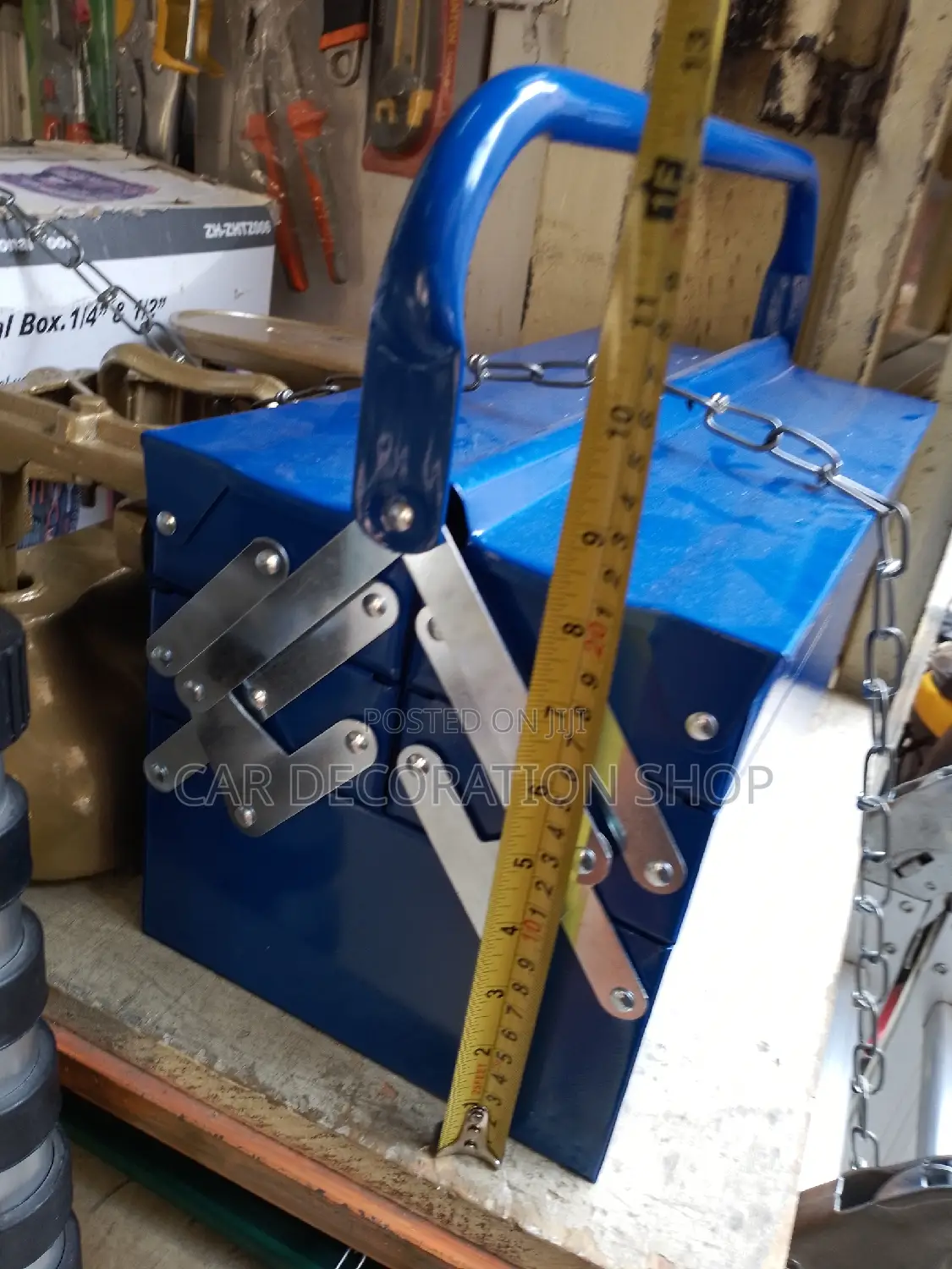 Empty Metallic Storage Tool Box