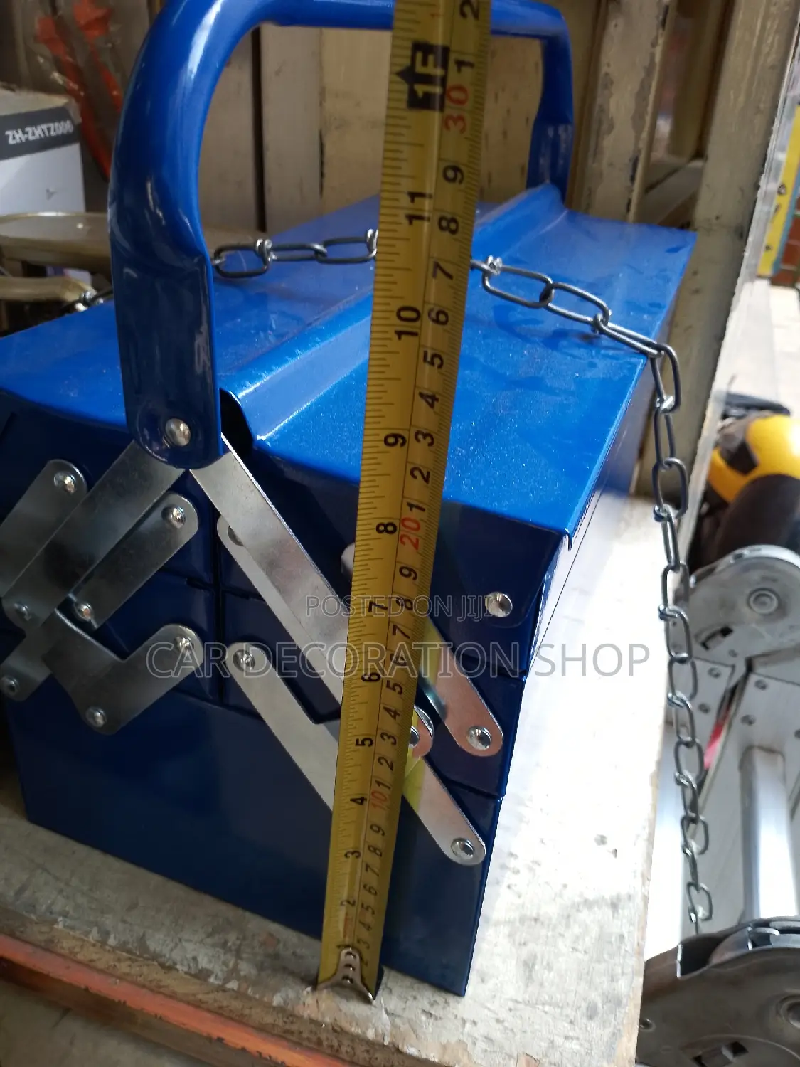 Blue Metallic 2 Sided Toolbox Carrier Box
