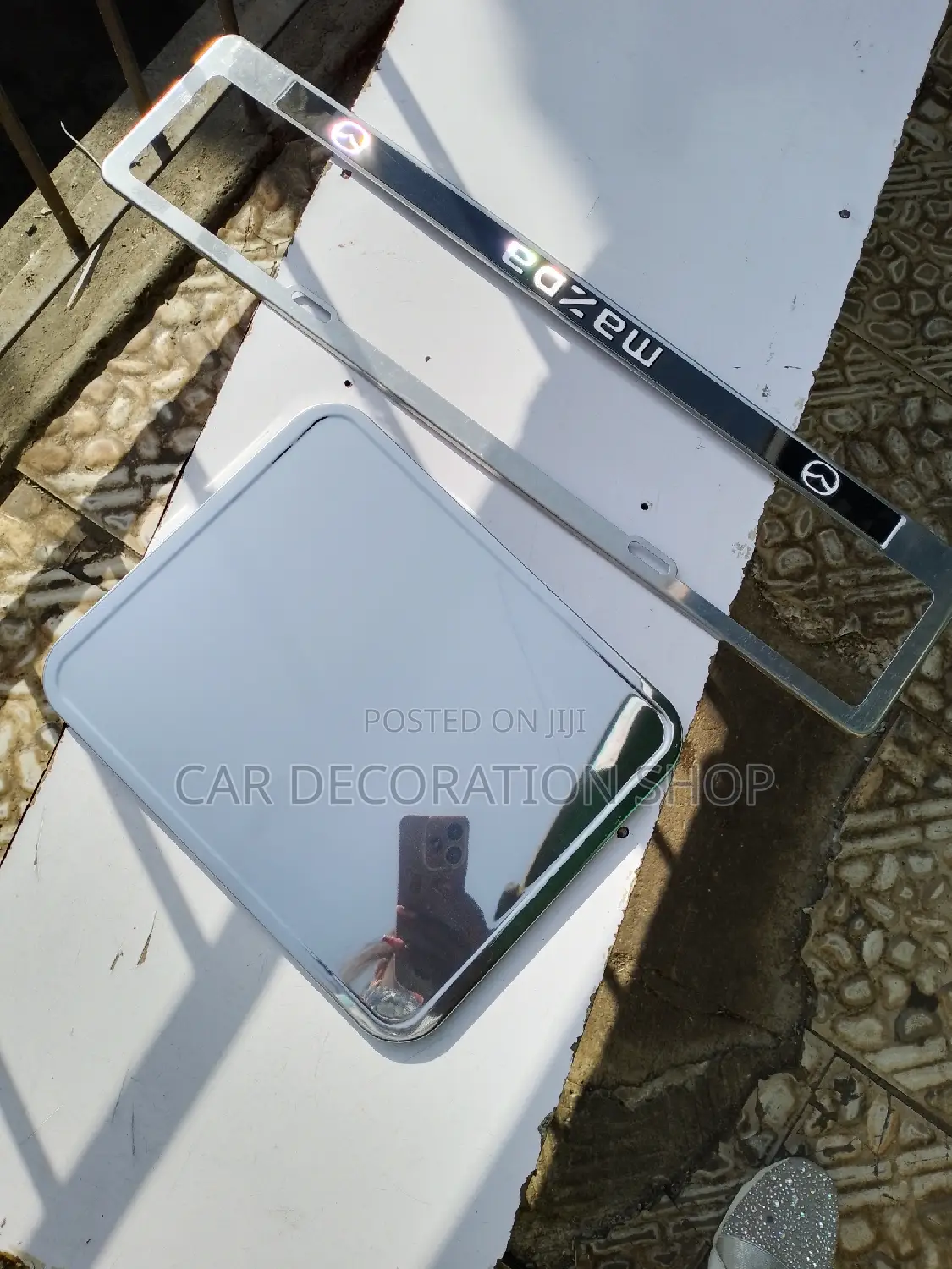 Mazda Metallic Plates Holder New Numbers
