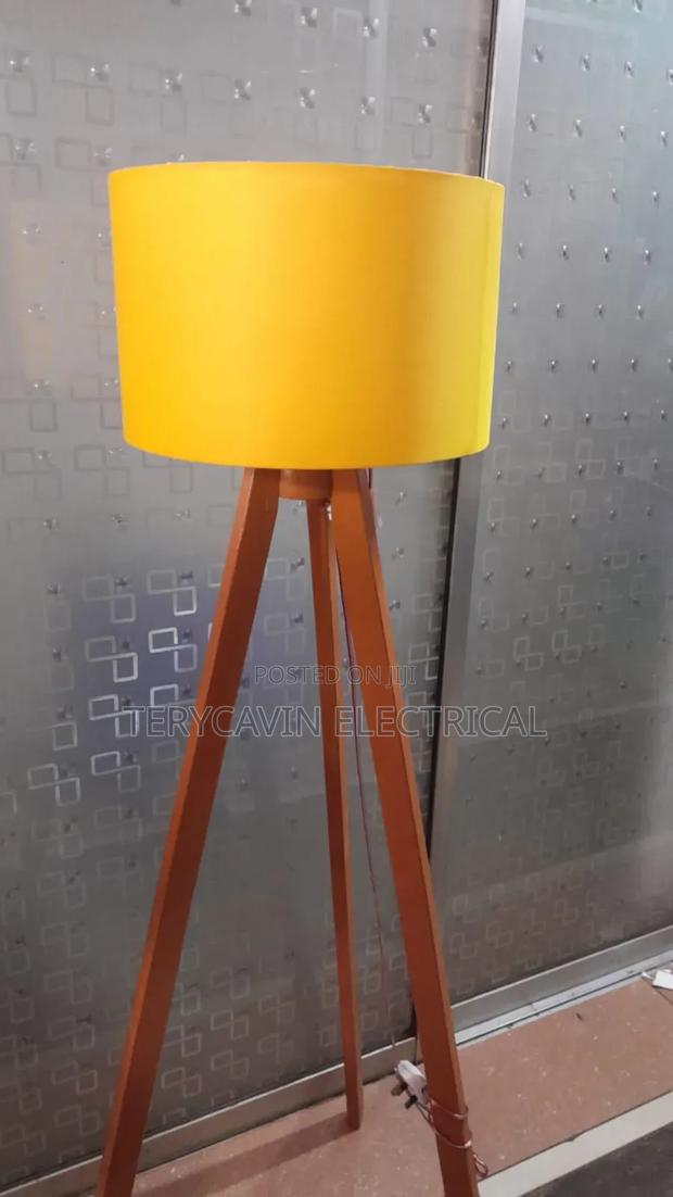 Triple With Translucent Washable Shades Floor Stand