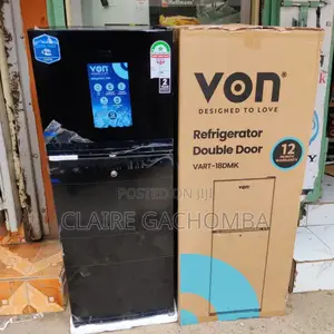 Dark Grey Von 138 Litres Double Door Fridge VART-18DMK