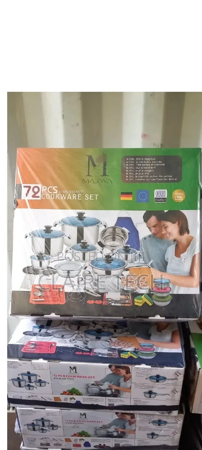 New 72 PCS Marwa Stainless Cookware Set