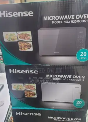 Amazing Silver and Black Hisense Digital Microwave