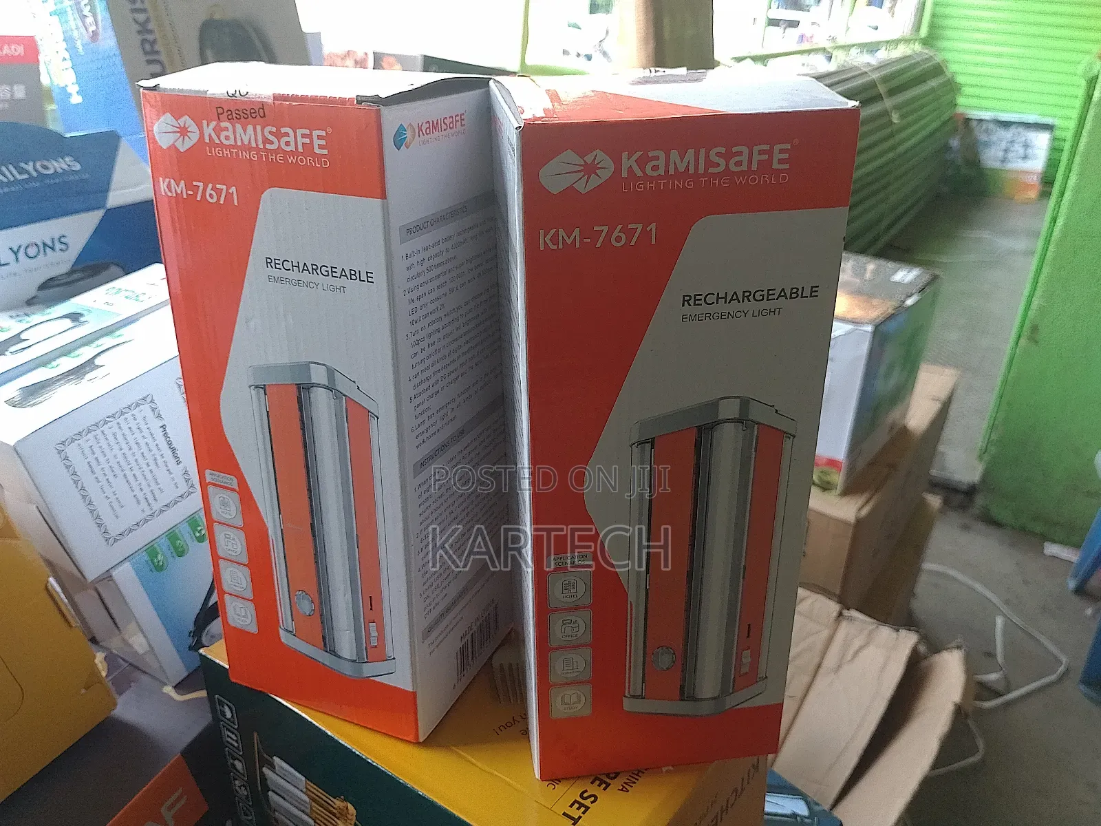 Kamisafe KM-7671 Rechargeable Lamp, Adjustable Brightness