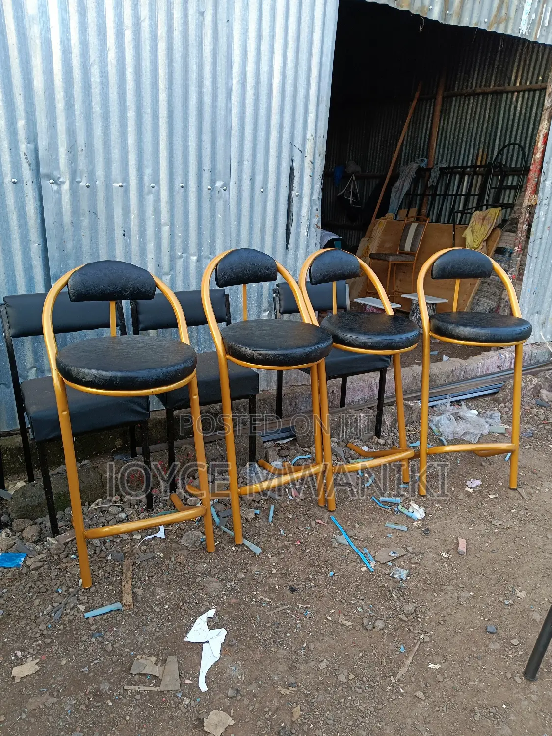 High Bar Chairs, Powder Coated 