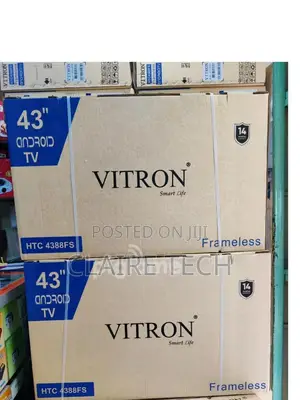 Vitron 43′′ (2024 Model) Frameless Smart Android FHD Tv New