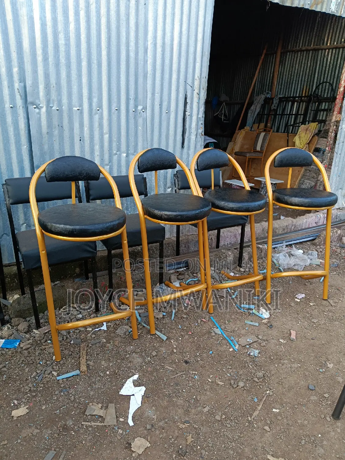 High Bar Chairs, Powder Coated 