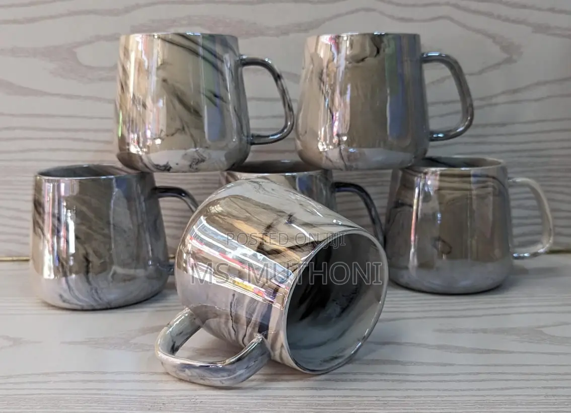 6 PCS *450ml Mable Colour Porcelain Ceramic Mug Now Availabl