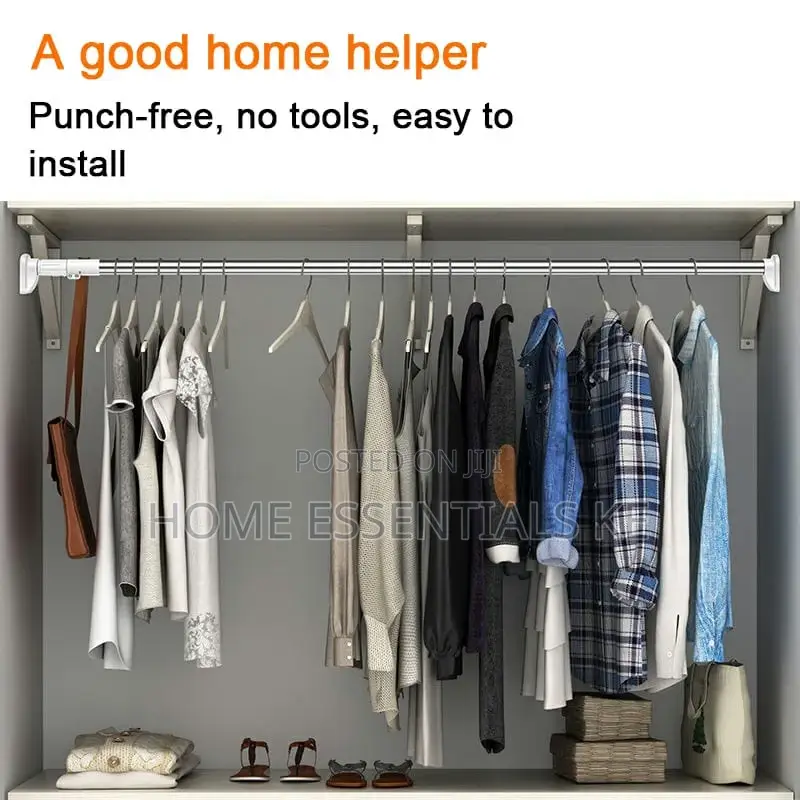 100-200cm Clothes Hanger, Retractable Rod, Curtain Steel